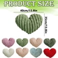 thumbnail image 3 of Green Valentines Pillow,Heart Pillow Decorative Throw Pillows,Heart Shaped Soft Fluffy Faux Fur Pillows for Women Valentine Anniversary Couch Bed Bedroom Room Home Decor Aesthetic,1PC,15.8"x13.8", 3 of 6