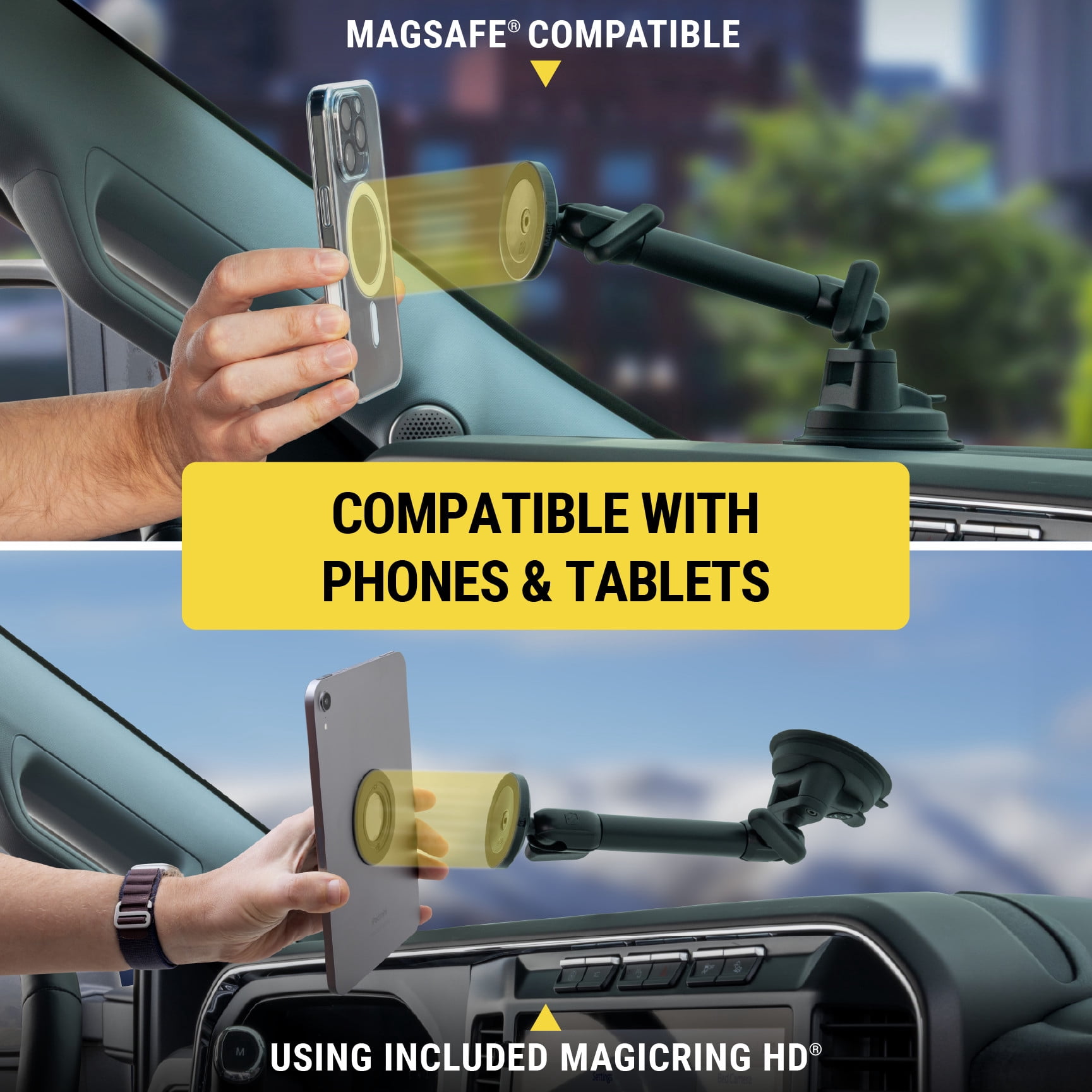 Scosche MXMSWD2HD-VA MagicMount Pro MagSafe Heavy Duty Magnetic Suction Cup Dash/Windshield Mount