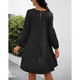thumbnail image 2 of Midi Dress, Round Neck Women Dress Machine Wash Long Balloon Sleeve For Home ANGGREK AH3473, 2 of 6