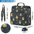 thumbnail image 2 of FORMRS Zipper Binder with Shoulder Strap 2-inch Ring 500 Sheet Capacity File Bag, Orange Fireflies Pattern, 2 of 5