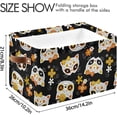 thumbnail image 4 of GZHJMY Sugar Skulls And Flowers Storage Bin Collapsible with Handle, 1PCS Rectangle Waterproof Basket for Storage Cube Closet Organizer for Toy Nursery Book Office Shelf Bathroom, 4 of 7