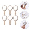 thumbnail image 2 of Shisuyan 6Pcs Wooden Handle Makeup Mirror Creative Cosmetic Mirror Handheld Makeup Mirror, 2 of 8
