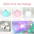 thumbnail image 4 of Qocolhg Artificial Tabletop Christmas Tree, Mini Xmas Tree, Pink Battery Powered Tree with LED String Lights and Ornaments for Indoor and Outdoor Holiday Festival Party Decoration, 4 of 9