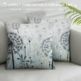 thumbnail image 3 of Nawypu  Blue Dandelion Pillow Cover for Living Room Decor Rustic Farm Plants Botanical Square Soft Throw Pillow Dragonfly Watercolor Flowers Decorative Cushion Cover,Single Pack,White, 3 of 5