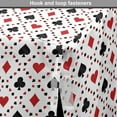 thumbnail image 4 of Casino Dog Crate Cover, Poker Cards Advertising Holidays Getaways Tourist Destinations Pleasure Art Print, Easy to Use Pet Kennel Cover Small Dogs Puppies Kittens, 7 Sizes, Red Black, by Ambesonne, 4 of 6