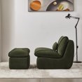 thumbnail image 3 of Compressed Lounge Chair with Ottoman, Space-Saving Modern Sofa for Small Spaces, Multi-Functional Ottoman Combo for Living Room, Bedroom, or Home Office - Comfortable Upholstered Design, 3 of 9