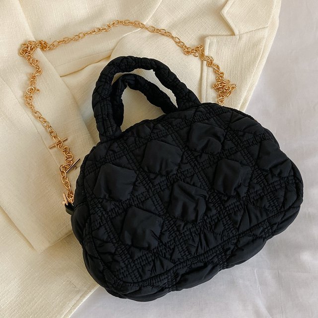 Bolso bandolera para mujer Bolso de hombro acolchado informal Bolsos y monederos (Negro) Likrtyny Para Estrenar