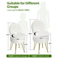 thumbnail image 2 of Taburete de tocador GREENSTELL con respaldo plegable para almacenamiento, color blanco, 2 of 7