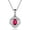 Red, variant on Uloveido Oval Cubic Zirconia Purple CZ Cherry Flower Pendant Neckalce,925 Sterling Silver,Choker Necklace for Women Y620 (Purple)