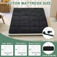 thumbnail image 5 of NAIZEA Japanese Floor Mattress, 4" Thick Sherpa Fleece Folding Roll Up Futon Mattress, Reversible and Foldable Sleeping Pad, 5 of 10
