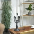 thumbnail image 2 of DecMode 5 Holder Black Metal Scroll Antique Style Taper Candelabra, 2 of 9