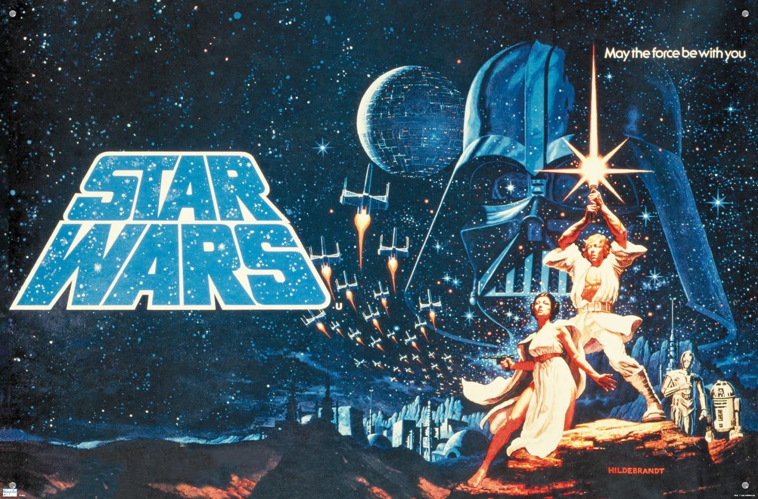 STAR WARS A New Hope 限定ポスター フレーム付き Star Wars: A New Hope - Horizontal Banner Wall Poster, 22.375