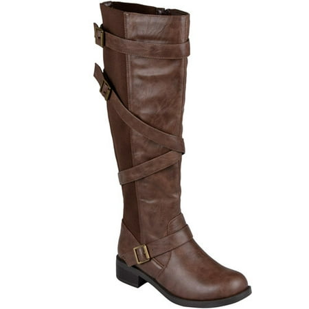 Brinley Co. Women's Strappy Buckle Detail Boots