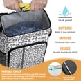 thumbnail image 2 of Travel Cooler Bag - White and Gray Of Leopard Print Camping Beer Cooler Backpack with Bottle Opener- Waterproof Insulated Picnic Backpacks - Cooler Bag for Beach, 2 of 6