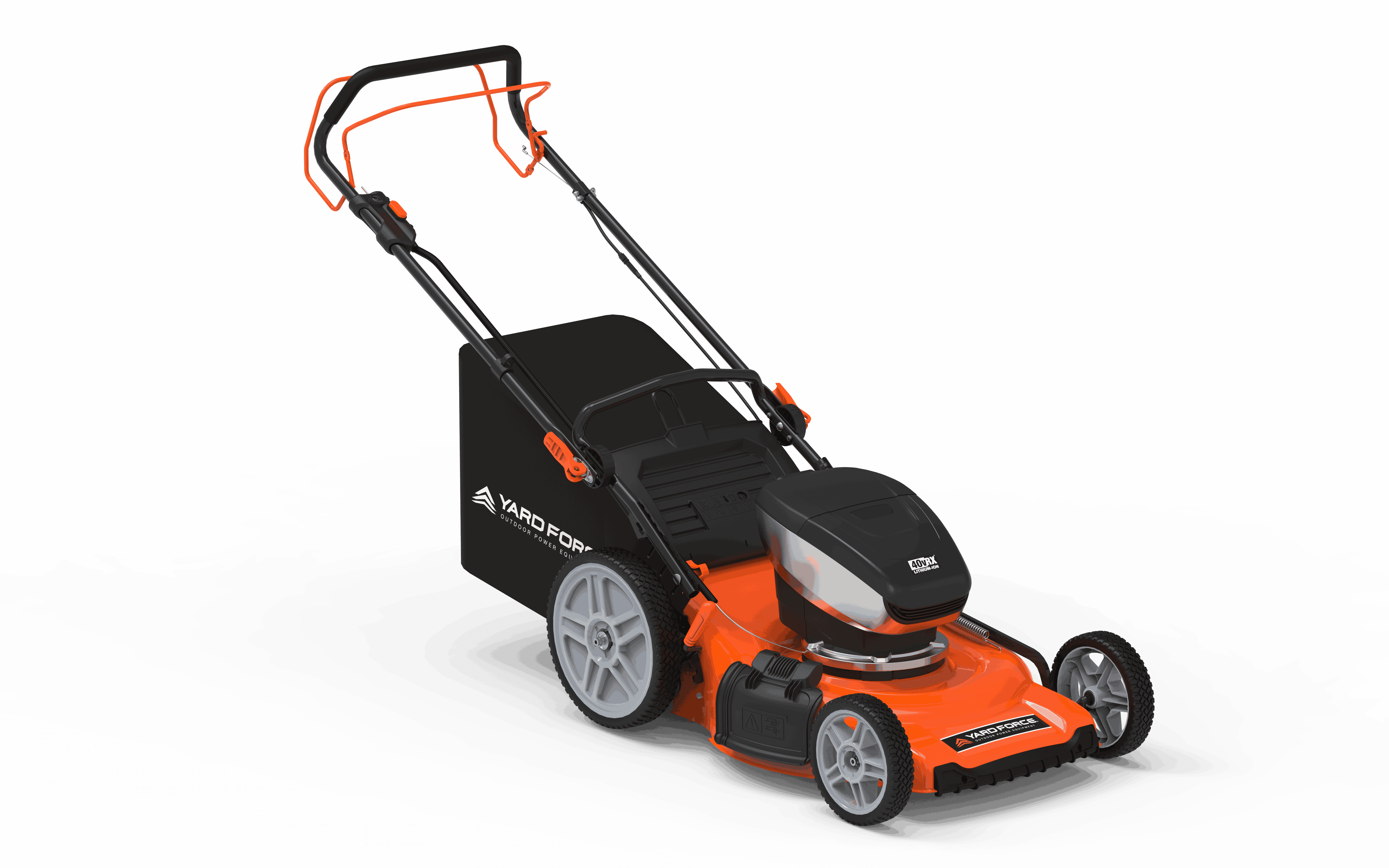 Yard Force 21" Cordless Lawn Mower, 40-Volt, 2 x 5.0 Ah Batteries,Rear Wheel Drive Self-Propelled