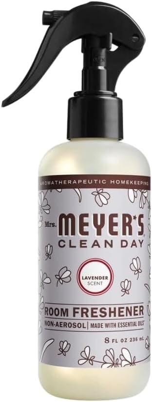 Mrs. Meyer's Clean Day Lavender Scent Variety, 1 Room Freshener 8 oz, 1 Liquid Dish Soap 16 oz, 1 Liquid Hand Soap 12.5 oz, 1 Multi-surface Cleaner 16 oz