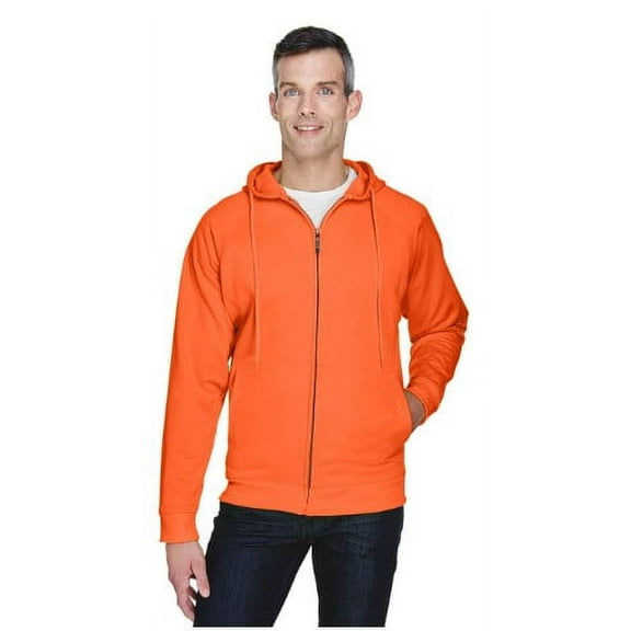 8463 Ultraclub Adult Rugged Wear Thermal Full-Zip Jacket Bright Orange S