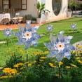 thumbnail image 3 of WLIZJ Clearance Sale! Under $10 Reflective Windmill 10 Pack Reflective Pinwheels Sparkly Bird Repellent Windmill (Silver Floral), 3 of 10