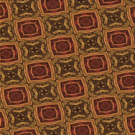 Ahgly Company Machine Washable Indoor Square Transitional Sedona Brown Area Rugs, 6' Square