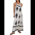 thumbnail image 3 of Vestido de Verano para Mujer 2025, Estampado Floral, Tirantes Finos, Holgado, Estilo Bohemio, para Playa y Vacaciones Albaricoque L, 3 of 9