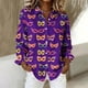 thumbnail image 1 of TaTaai Womens Festival Print Long Sleeve Button Down Shirt Lapel Collar Casual Blouse Open Front Carnival Holiday Top Gift, 1 of 9