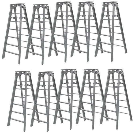 Set of 10 Silver Ladders for WWE & AEW Wrestling Action Figures