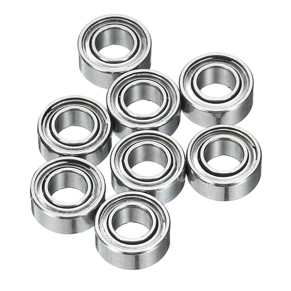 8Pcs MR63ZZ Small Bearing, 3mm ID 6mm OD 2.5mm Width Double Shielded Deep Groove Ball Bearings for Electric Motor Skateboards 3D Printer