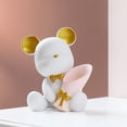 thumbnail image 3 of Estatua de Resina para Niña, Escultura de Señora , Regalos de Decoración para El Marrón S , D#Blanco DBlanco BLESIY Estatuilla de oso, 3 of 8