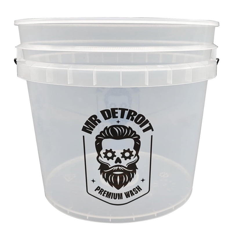 Mr. Detroit - 5pc Car Wash Kit with Car Cleaning Soap, Bucket and Filter, Drying Towel and Wash Mitt, Effective Deep Detailing for Vehicles