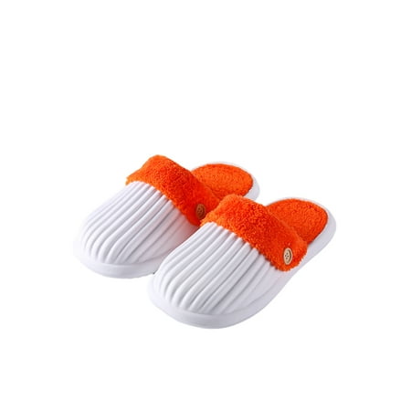 

Zodanni Womens Scuff Slippers Slip On Fuzzy Slipper Plush Lined Home Shoes Unisex Warm Shoe Mens Comfort House White 5-5.5