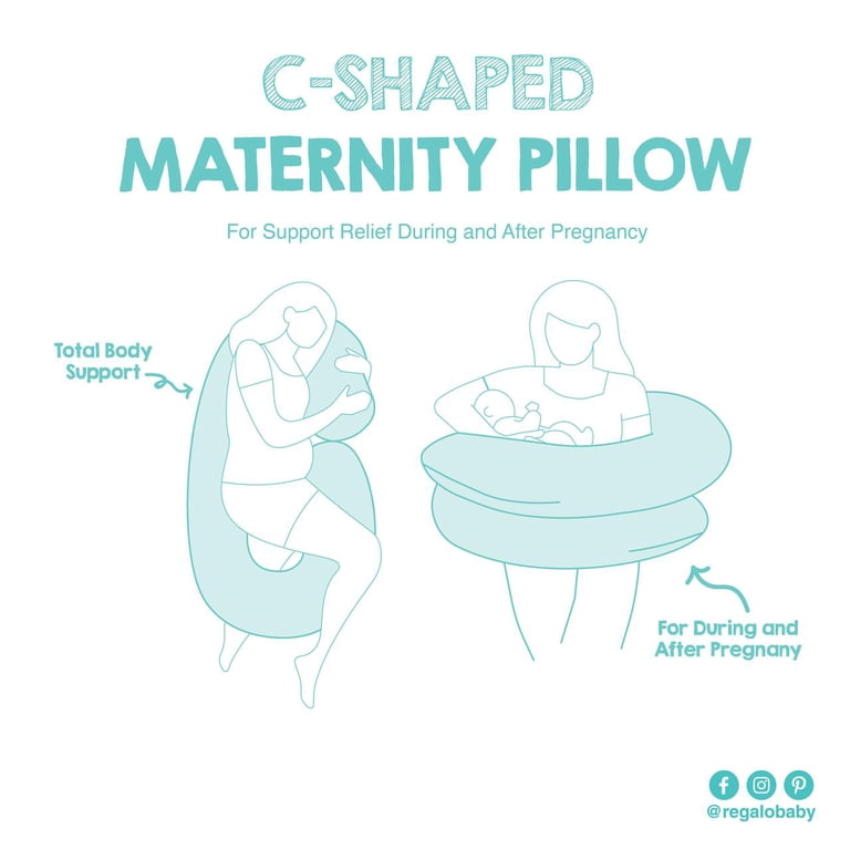 Regalo Premium C-Shaped Maternity Pillow, 55 Inch photo 6