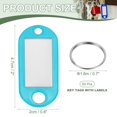 thumbnail image 2 of Uxcell Plastic Key Tags with Split Ring Label Window Identifiers ID Keychain Tag for Name Luggage Lake Blue, 2 of 6