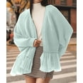 thumbnail image 4 of Open Front Chunky Cardigan Sweaters for Women Dressy Lace Long Sleeve Cable Knit Sweater Outwears L, 4 of 10