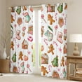 thumbnail image 2 of Feelyou Kawaii Gingerbread Man Curtains Pack of 2 (42x84 Each), Cartoon Xmas Tree Cabin Curtains Blackout, Merry Christmas Bedroom Curtains, Blackout Curtains Bedroom Decor, 2 of 6