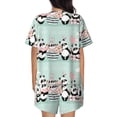 thumbnail image 3 of Lsque Cute Panda Women's Short-Sleeved Pajama Set - 2 Piece Soft and Lightweight Sleepwear Set-, 3 of 9