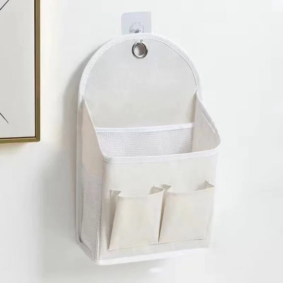 Fabric Hanging Storage Bag for Dormitory Wall Mounted Wall Door Bags Dual-Pocket Side Mesh Organizer Book Magazine Phone Holder