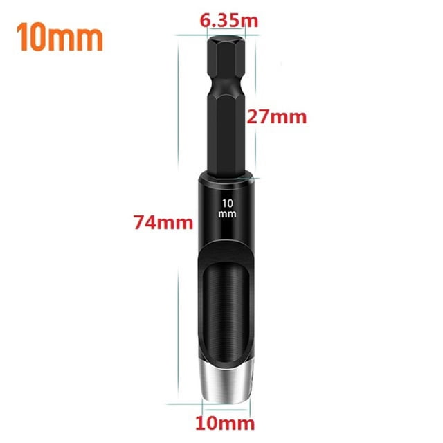 Hex Shank Adapter Electric Machine Hollow Punch for Drill Cardboard Leather Belt