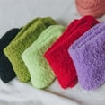 thumbnail image 4 of harmtty Winter Women Thicken Warm Fluffy Cotton Middle Tube Bed Floor Socks,Army Green, 4 of 8