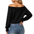 thumbnail image 4 of Dpjklzsn Women's Off Shoulder Long Sleeve Active Top, Easy Fit Athletic Shirt for Workout, Yoga and Casual Wear, 4 of 6