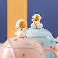 thumbnail image 3 of Taza de astronauta con tapa, taza de café divertida con corte de planeta Sincero Electrónica, 3 of 3