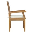 thumbnail image 2 of Modway Marina Outdoor Patio Teak Dining Armchair in Natural White, 2 of 5