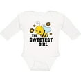 thumbnail image 3 of Inktastic The Sweetest Girl with Bee and Honey Combs Boys or Girls Long Sleeve Baby Bodysuit, 3 of 5
