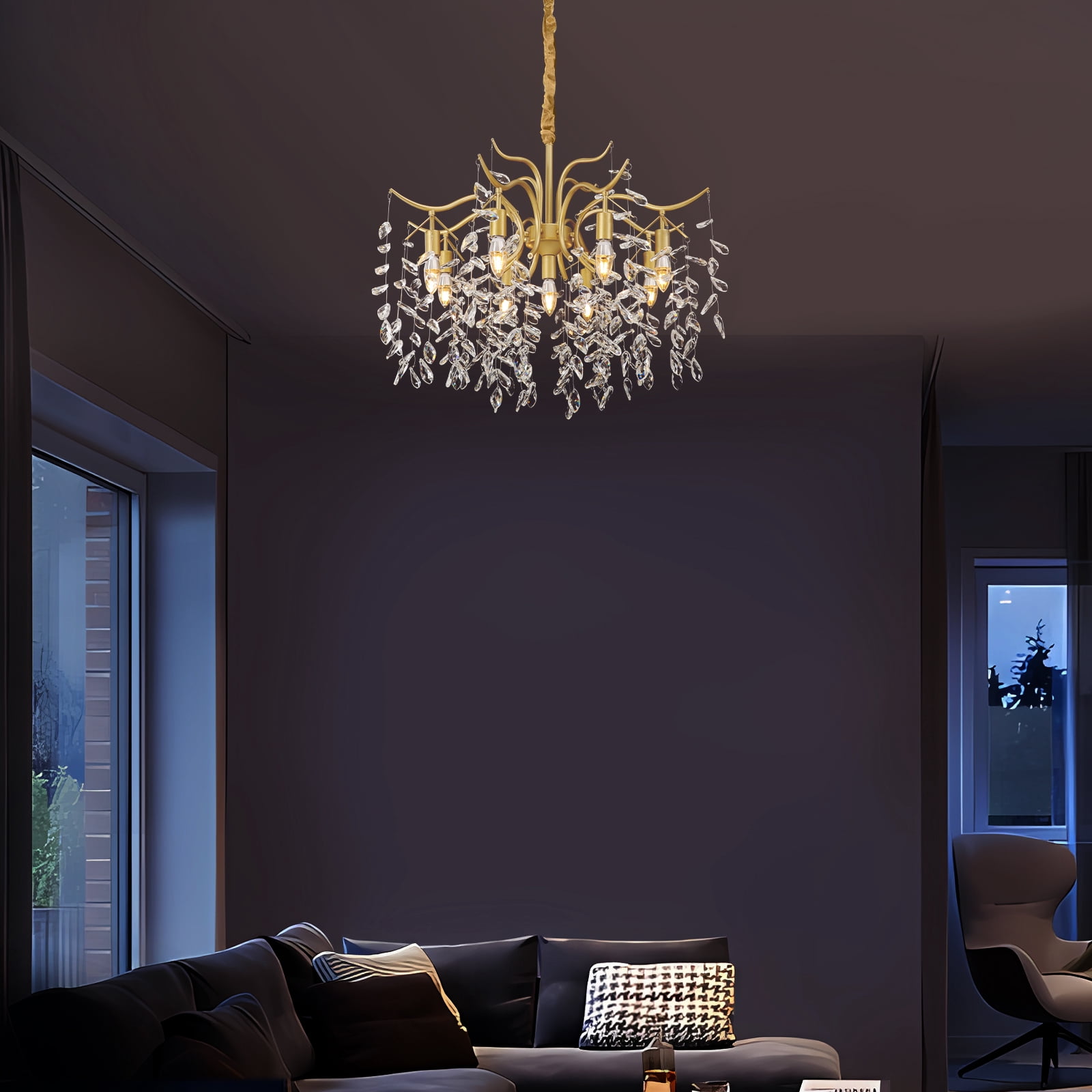 Gold Chandelier Lighting Fixtures Living Room Ceiling Light Fixture Pendant Lighting Chandelier for Home