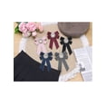 thumbnail image 5 of INSPIRE CHIC Womens Ribbon Brooch Elegant Bowtie Rhinestone Bow Ties for Uniform Dress Dark Gray, 5 of 5
