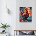thumbnail image 4 of Nawypu Tropical Beach Cocktail Bar Funny Rooster Chicken Wall Art for Living Room Rooster Kitchen Farm Animal Canvas Wall Art Bath Laundry Home Decorations Canvas Print, 4 of 5