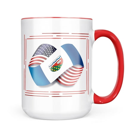 

Neonblond Infinity Flags USA and Northwest Territories region Canada Mug gift for Coffee Tea lovers