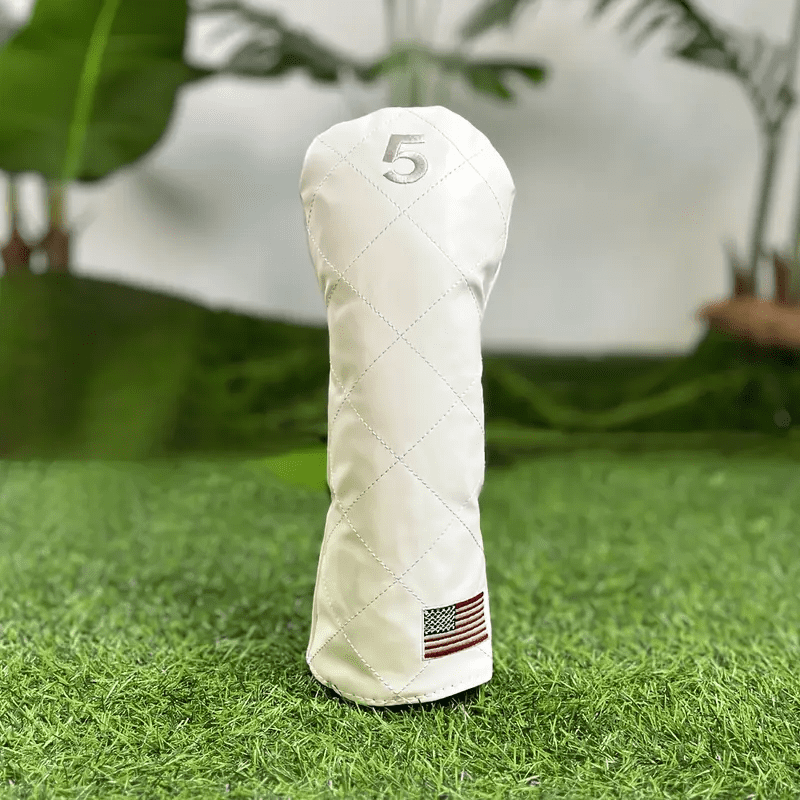 USA Flag Golf Headcover – PU Leather Driver/Fairway/Hybrid Cover