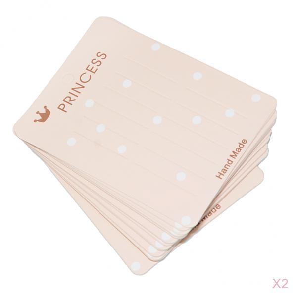 40 Piezas Exhibición Joyería Cartón Papel Pinza Pelo Accesorios Tarjeta Puntos Color Rosa Sunnimix pinza de pelo tarjetas