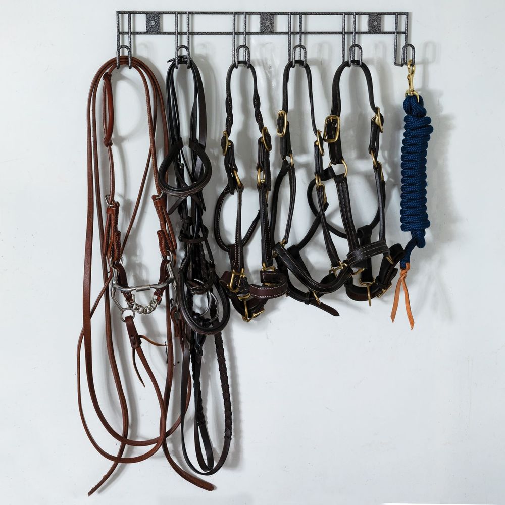 Easy-Up Pro Magnetic 6 Hook Tack Rack | Stable and Trailer | Tack Organization