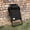 Black + Fabric, variant on Natural Wooden Garden Bench, Semicircular Round Outdoor Tree Bench, Wrap Around Park Bench for Yard Patio Deck Lawn, Space Saving Bench for Small Outdoor Areas